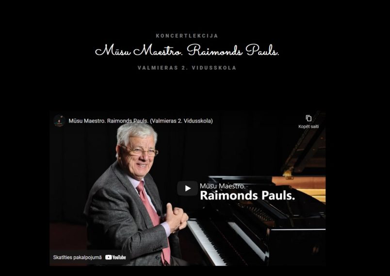 Koncertlekciju “Mūsu Maestro. Raimonds Pauls”