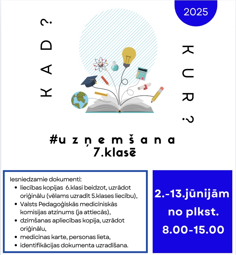 Uzņemam 7.klasē